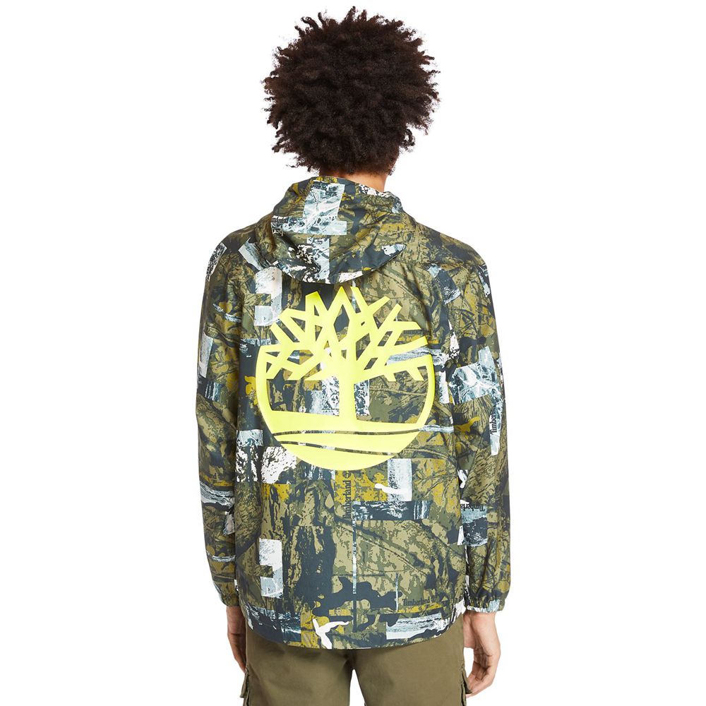 Timberland Mens Jackets Urban Camo Windbreaker - Green - India SD9061783